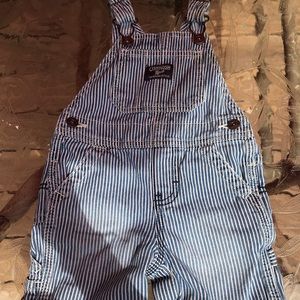 Baby striped overalls